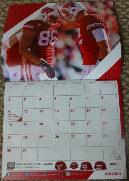 Wisconsin Badgers 2015-2016 Calendar and Magnet Schedule