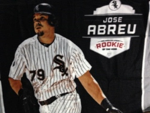 Chicago White Sox Jose Abreu Fleece Blanket Rookie of the Year 2015 SGA