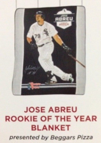 Chicago White Sox Jose Abreu Fleece Blanket Rookie of the Year 2015 SGA